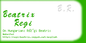 beatrix regi business card